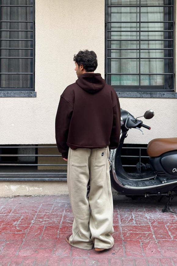 Basic Hoodie Koyu Kahve