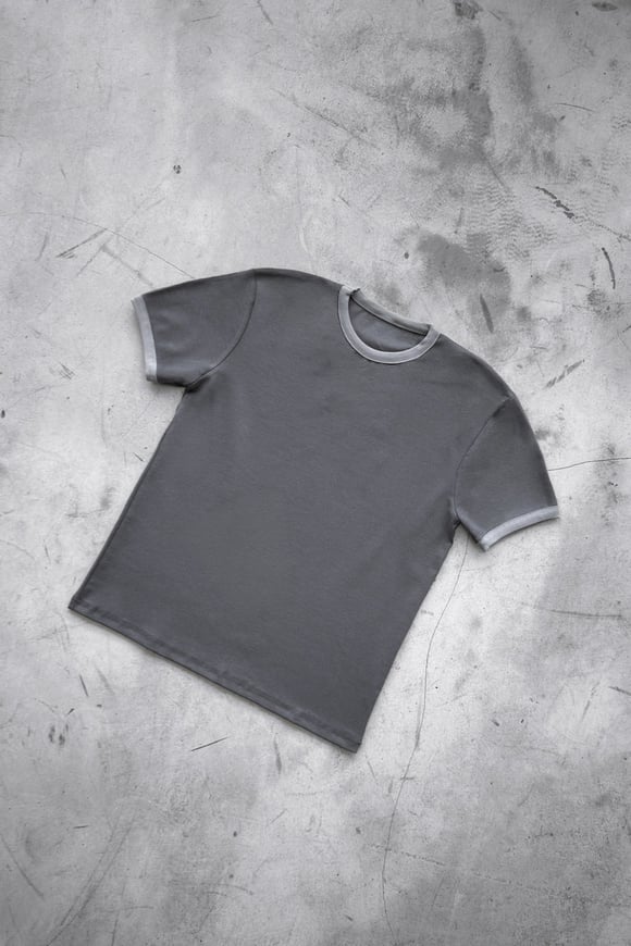 Smoky Gray Ringer Tee