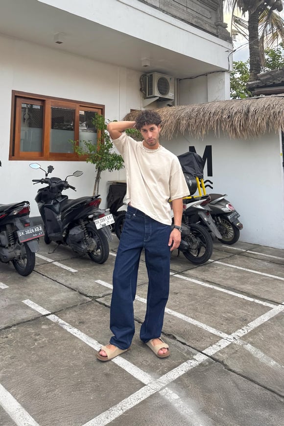 Basic Baggy Jean Lacivert