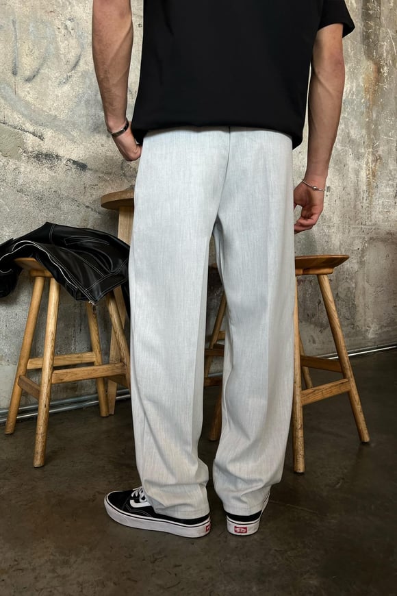 Smart Casual Açık Gri Kumaş Pantolon