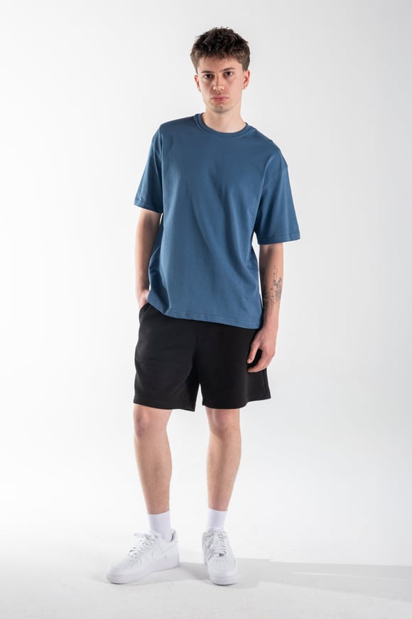 Basic Oversize Fit İndigo Tişört