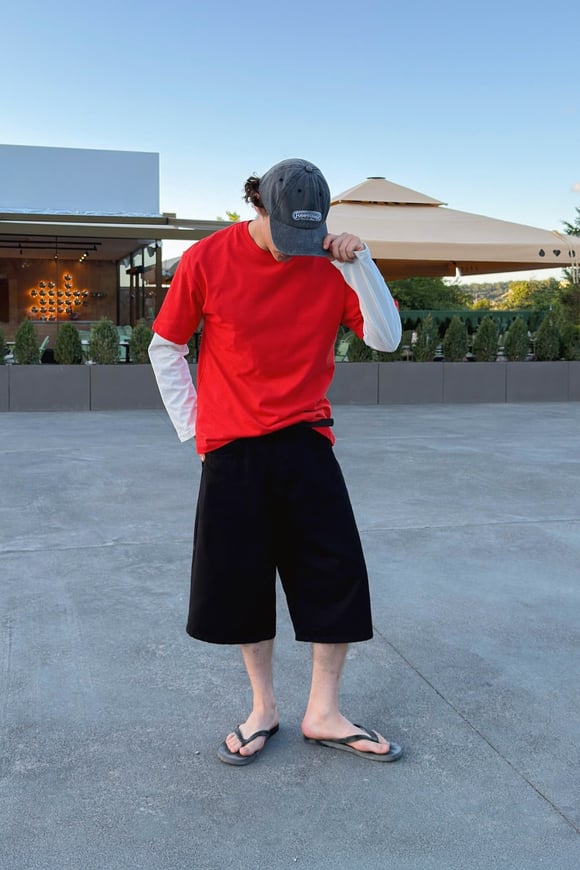 Basic Oversize Fit Kırmızı Tişört