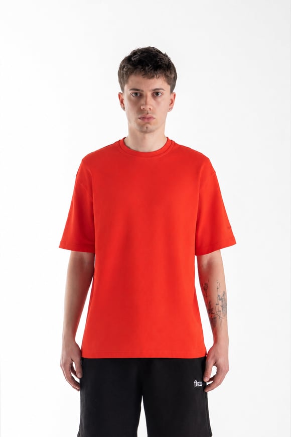 Basic Oversize Fit Kırmızı Tişört