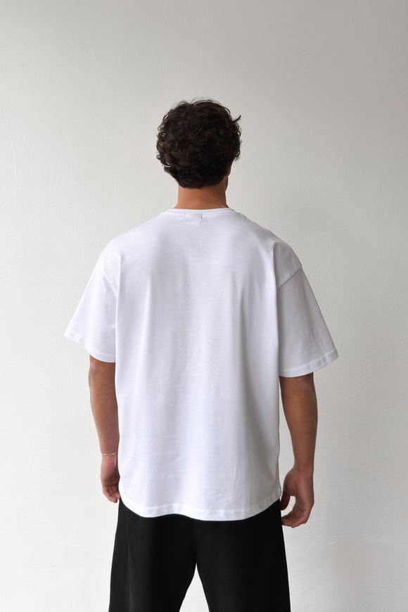 Basic Oversize Fit Beyaz Tişört