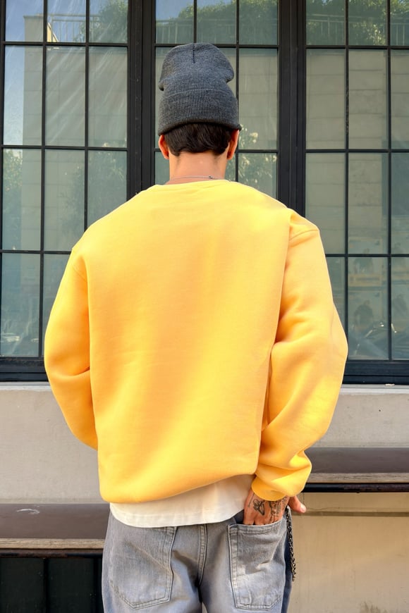 Puffer Butter Yellow Boxy Fit Sweat