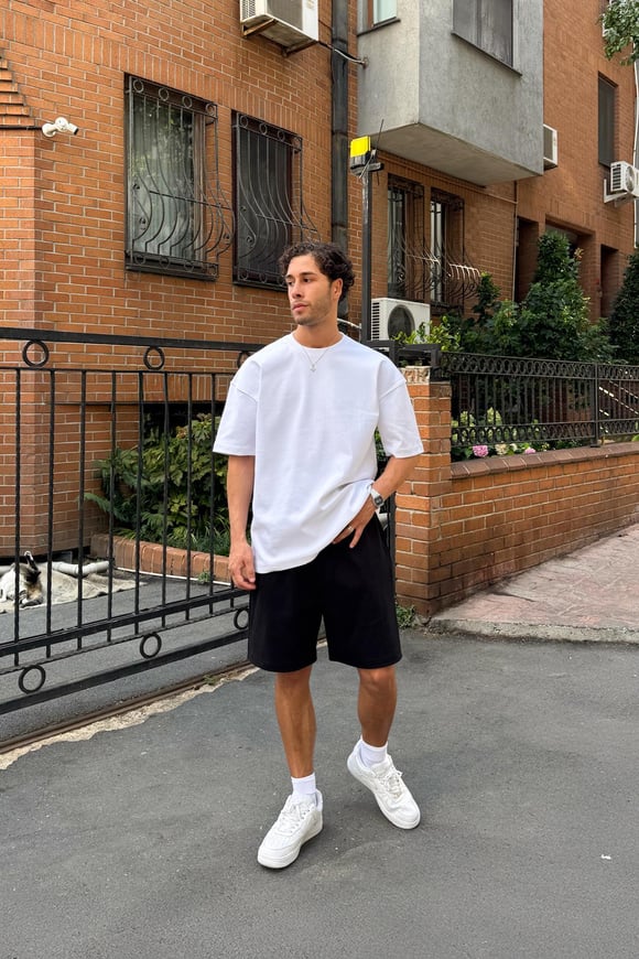 Basic Oversize Tişört Beyaz