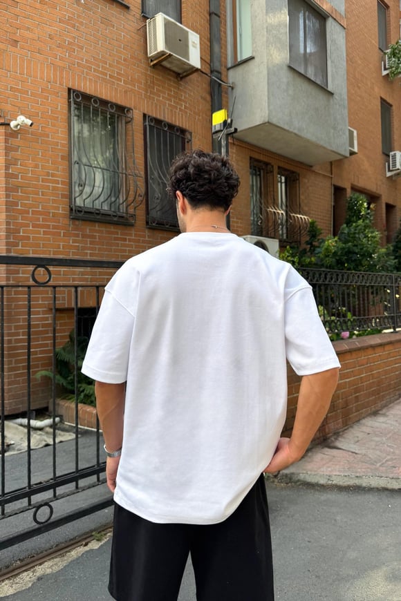Basic Oversize Tişört Beyaz