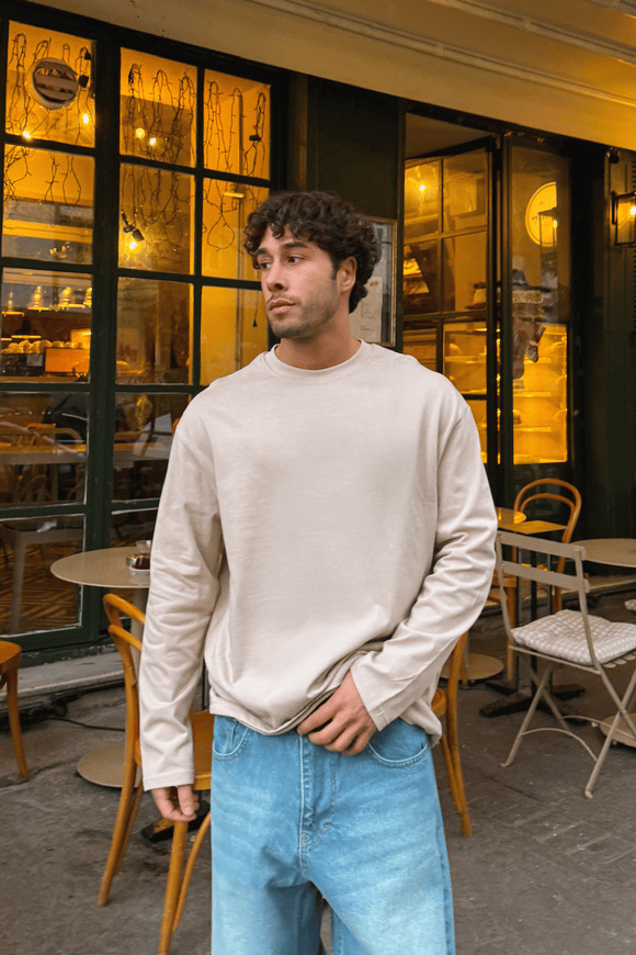 Basic Oversize Uzun Kol Tişört
