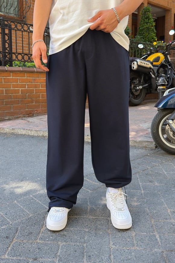 Basic Paça Stoper Lacivert Eşofman Altı