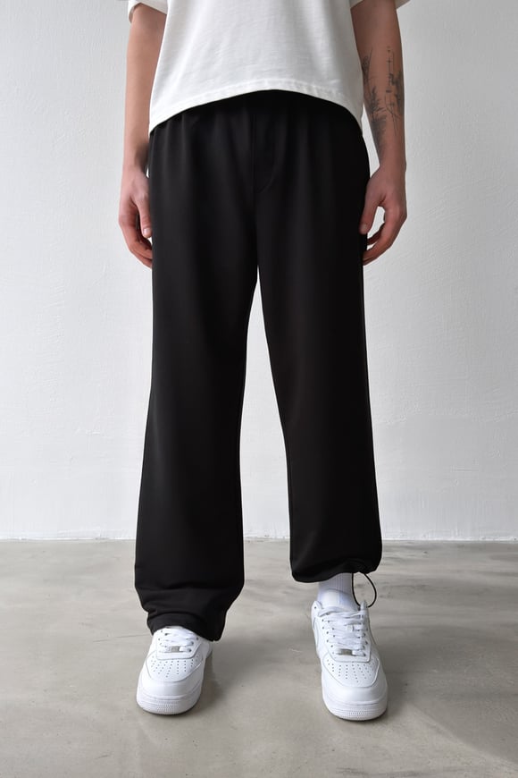 Basic Paça Stoper Siyah Eşofman Altı