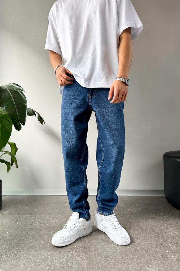 Basic Regular Koyu Mavi Jean