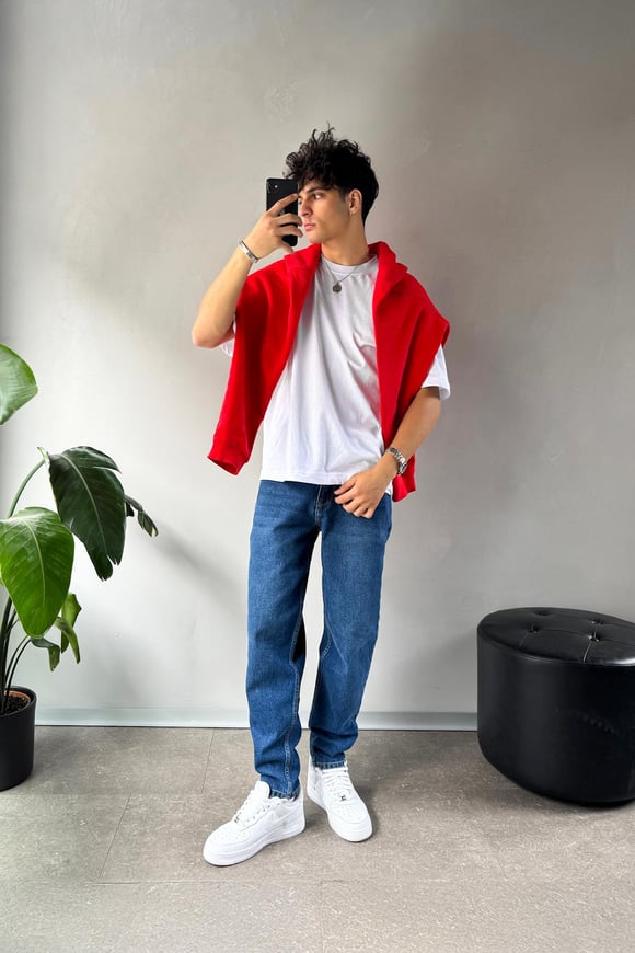 Basic Regular Koyu Mavi Jean