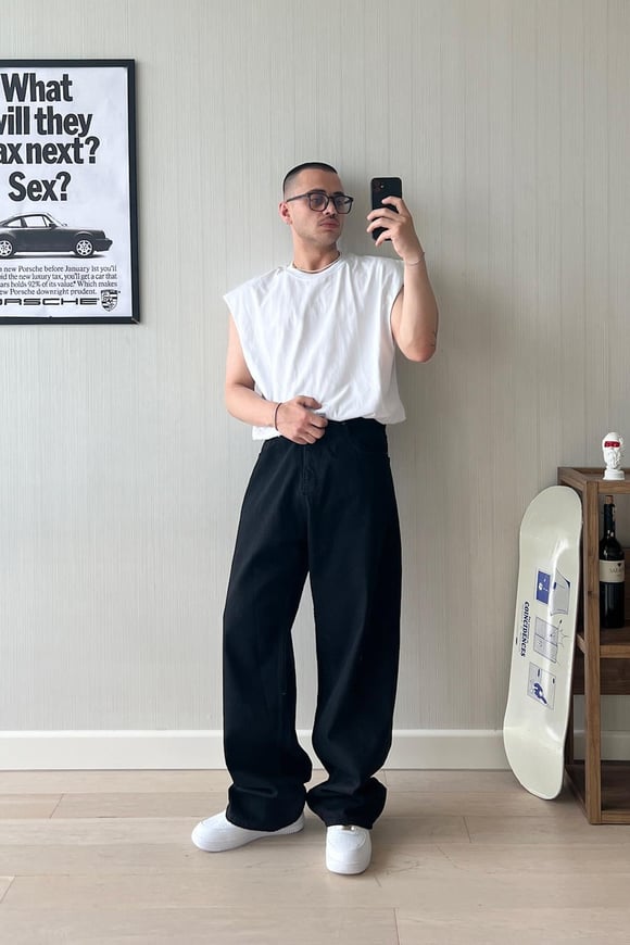 Basic Baggy Pantolon Siyah