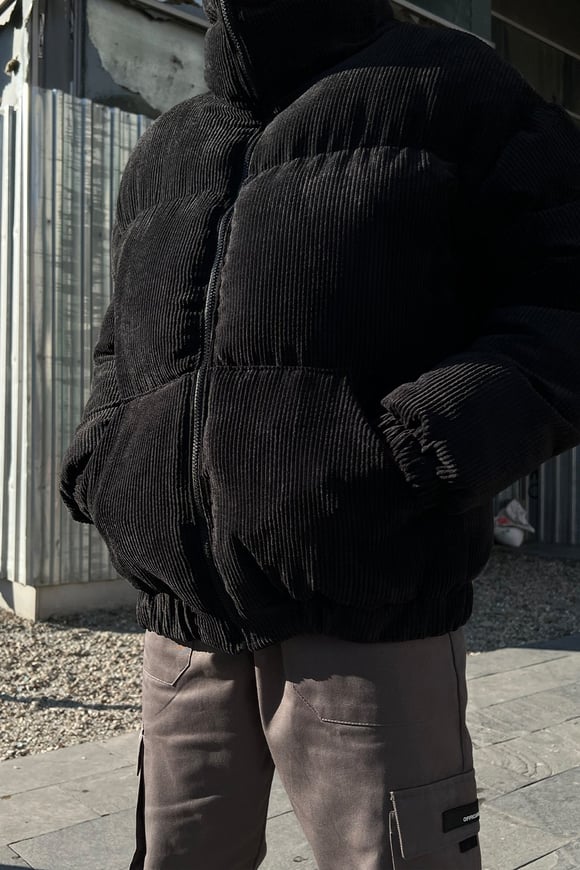 Basic Siyah Kadife Mont