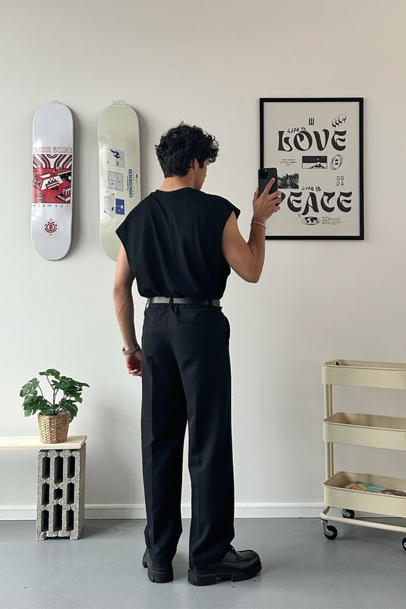 Basic Siyah Sıfır Kol Atlet