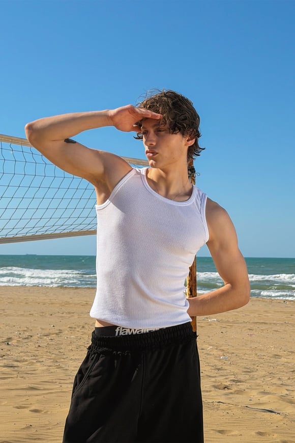 Basic Tank Top Beyaz Atlet