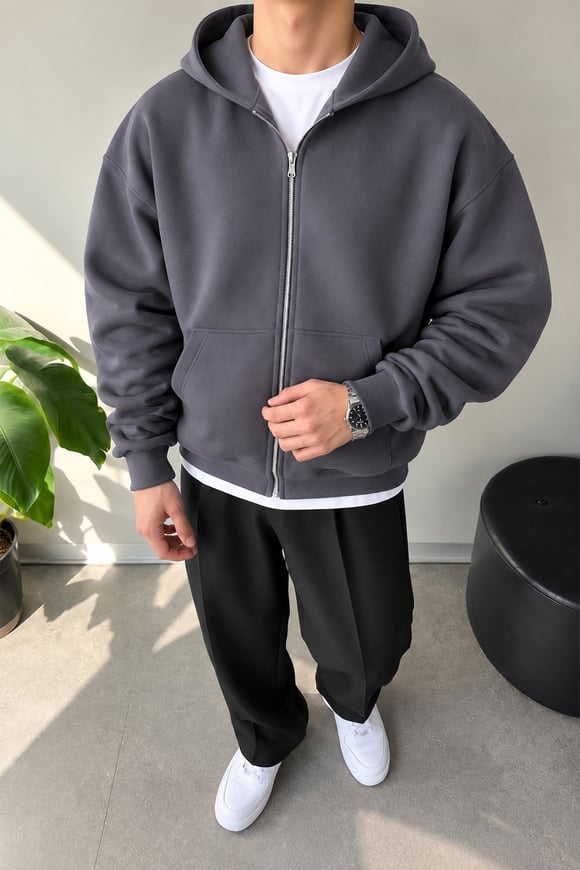 Basic Zip Hoodie