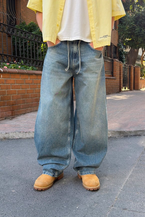 Bel Lastikli Baggy Jean