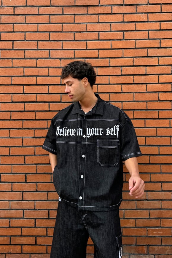 Believe Şortlu Gömlek Takım Siyah