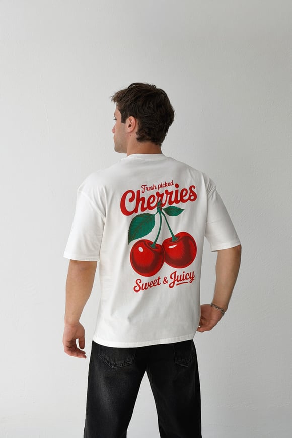 Cherry Baskılı Tişört