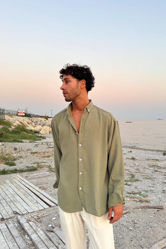 Chill Cozy Relax Fit Gömlek Haki