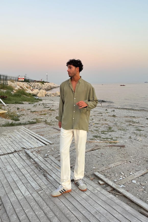 Chill Cozy Relax Fit Gömlek Haki