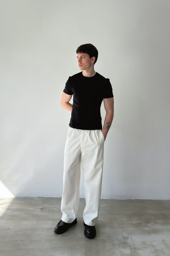 Çift Pileli Gabardin Boyfriend Pantolon