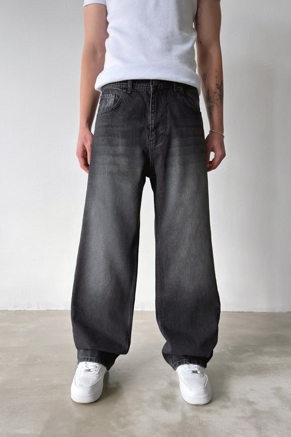 Çizgili Baggy Jean