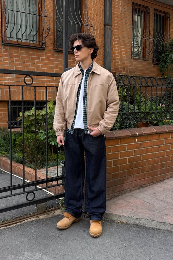 Gravel Raw Indigo Baggy Fit Jeans