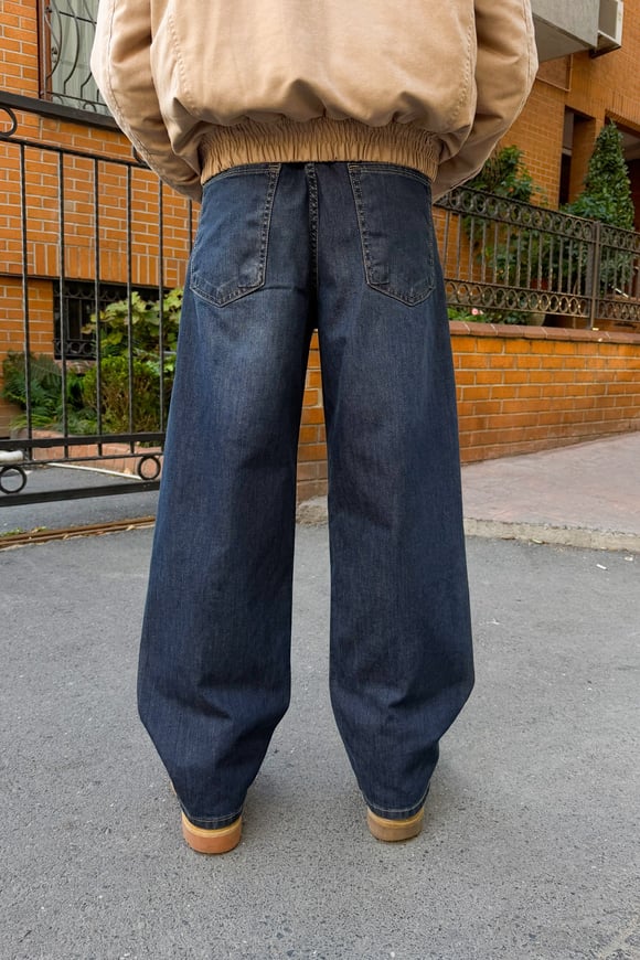 Gravel Smoke Indigo Baggy Fit Jeans