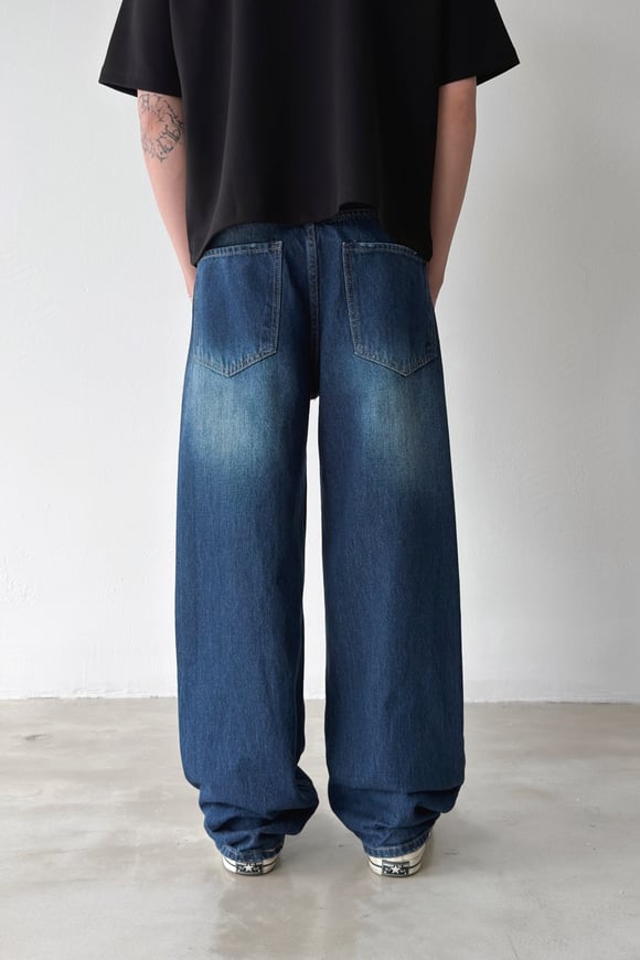Çizgili Baggy Jean