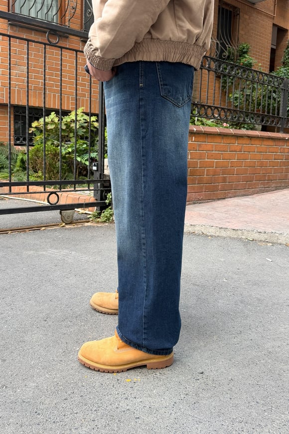 Gravel Raw Indigo Baggy Fit Jeans