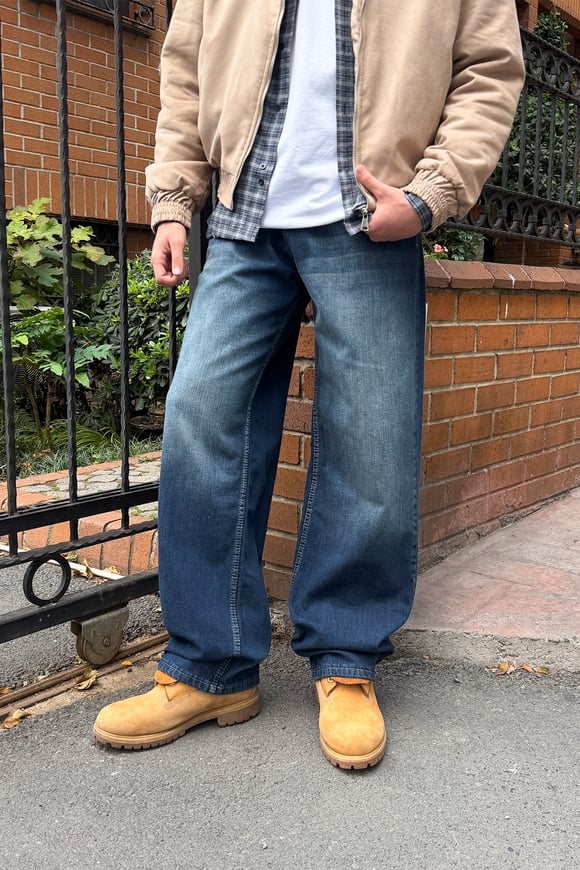 Gravel Raw Indigo Baggy Fit Jeans