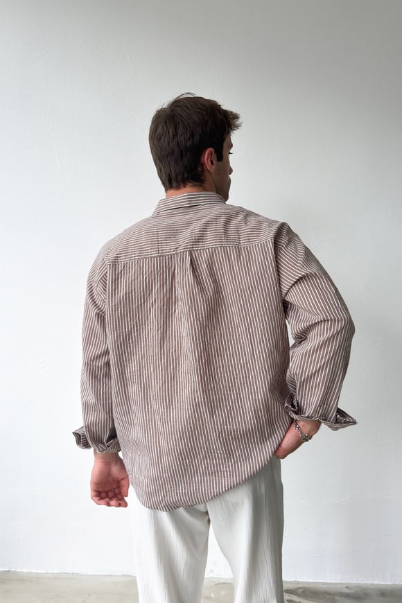 Çizgili Oversize Gömlek