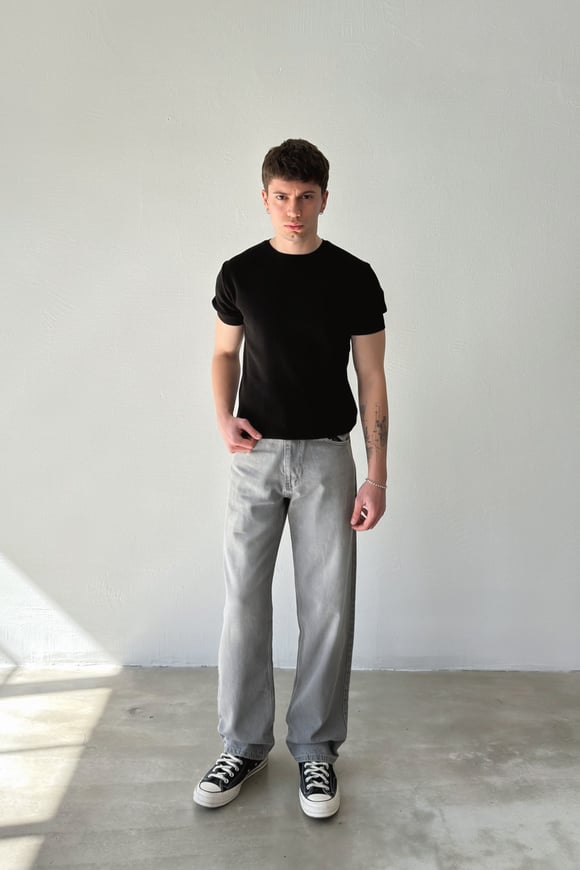 Çizgili Regular Jean