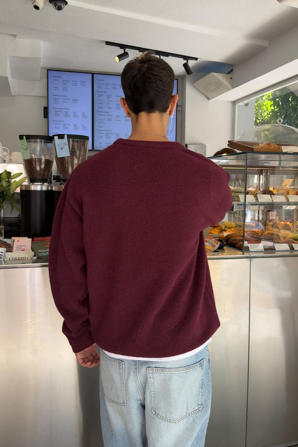 Cozy Soft Heather Burgundy Knitwear