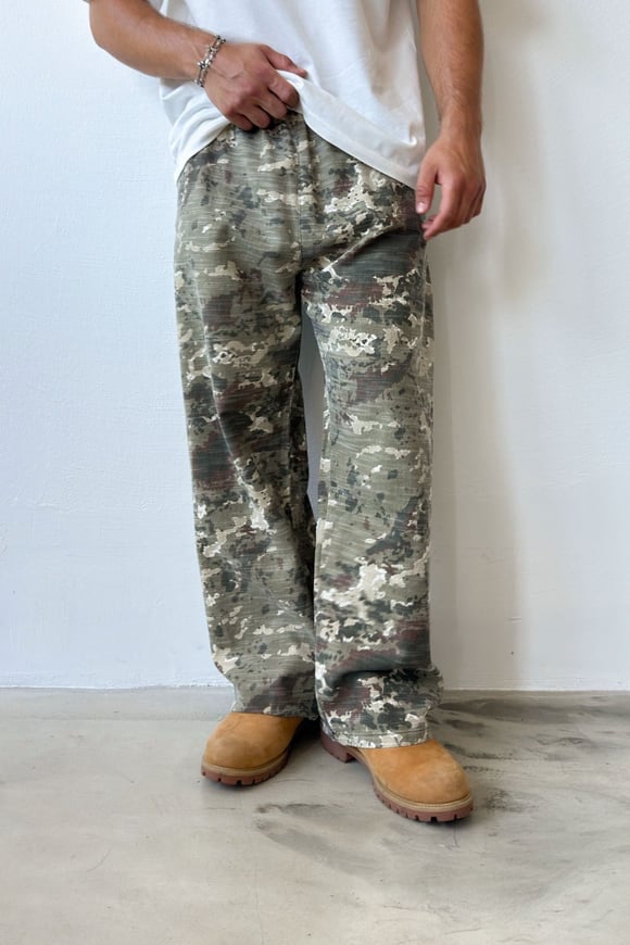 Camo Haki Baggy Pantolon