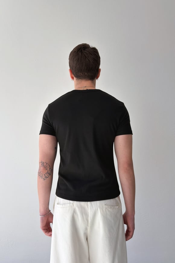 Düğmeli Basic Tişört