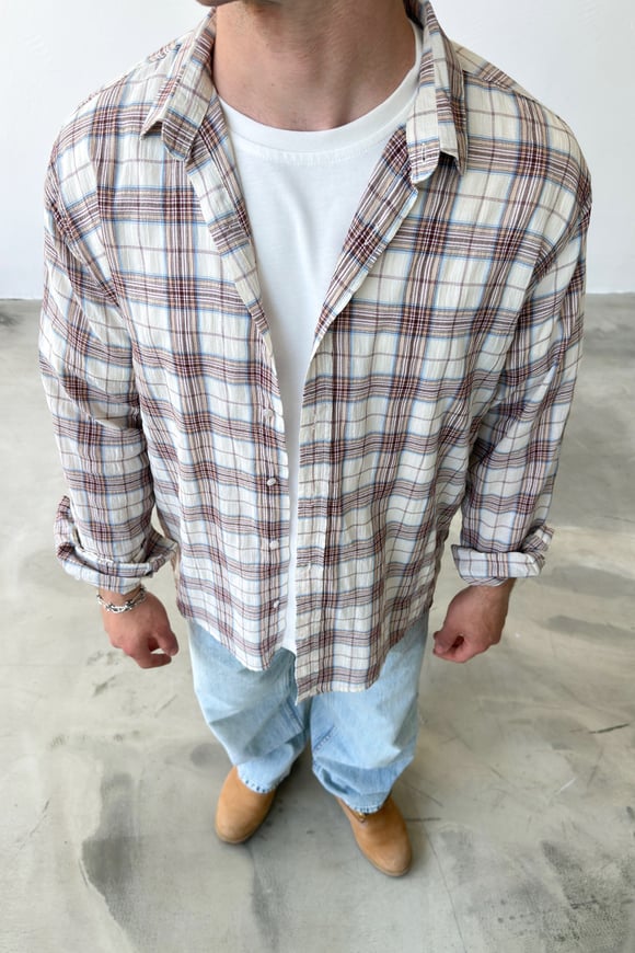 Ekose Oversize Gömlek