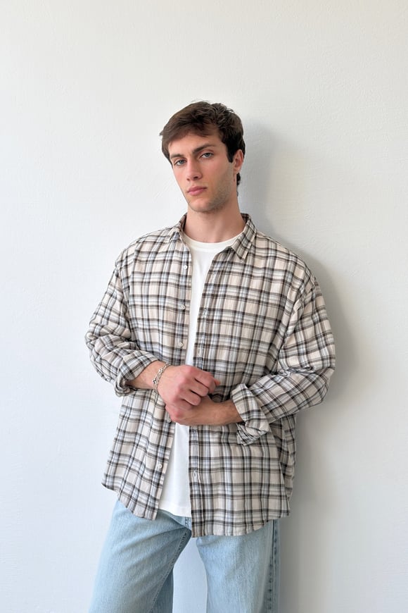 Ekose Oversize Gömlek