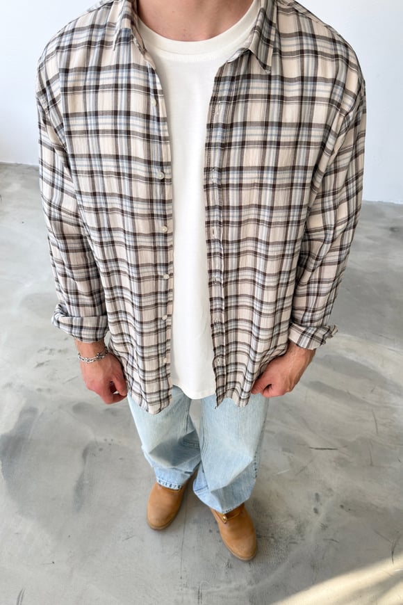 Ekose Oversize Gömlek