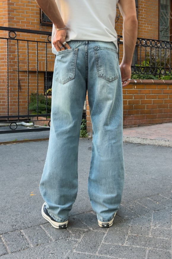 Distressed Night Blue Regular Pants