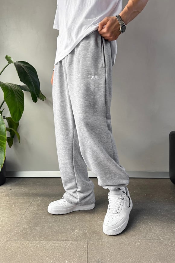 Flaw Atelier Baggy Eşofman Altı Gri Melanj