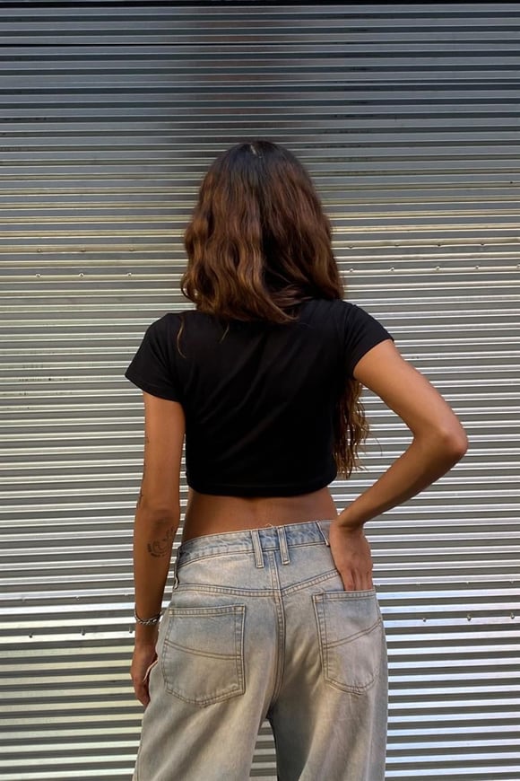 Flaw Atelier Basic Siyah Crop
