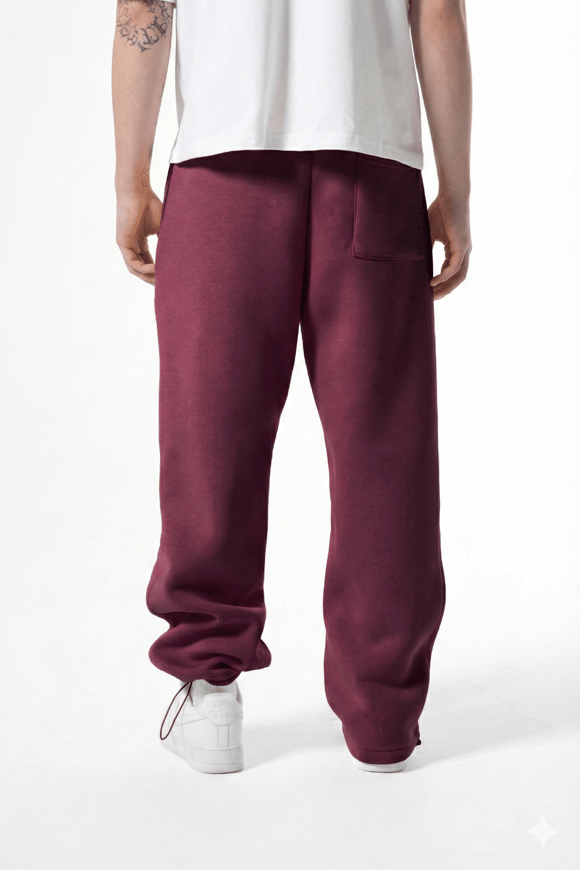 Flaw Atelier Bordo Baggy Eşofman Altı
