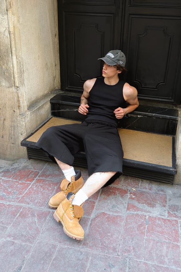 Flaw Atelier Sırt Nakışlı Kalın Kumaş Top Tank Atlet