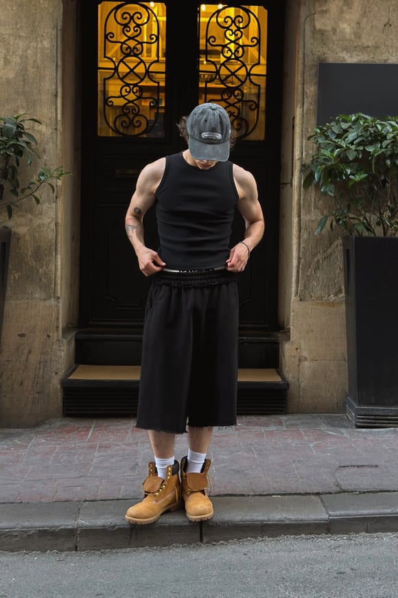 Flaw Atelier Sırt Nakışlı Kalın Kumaş Top Tank Atlet