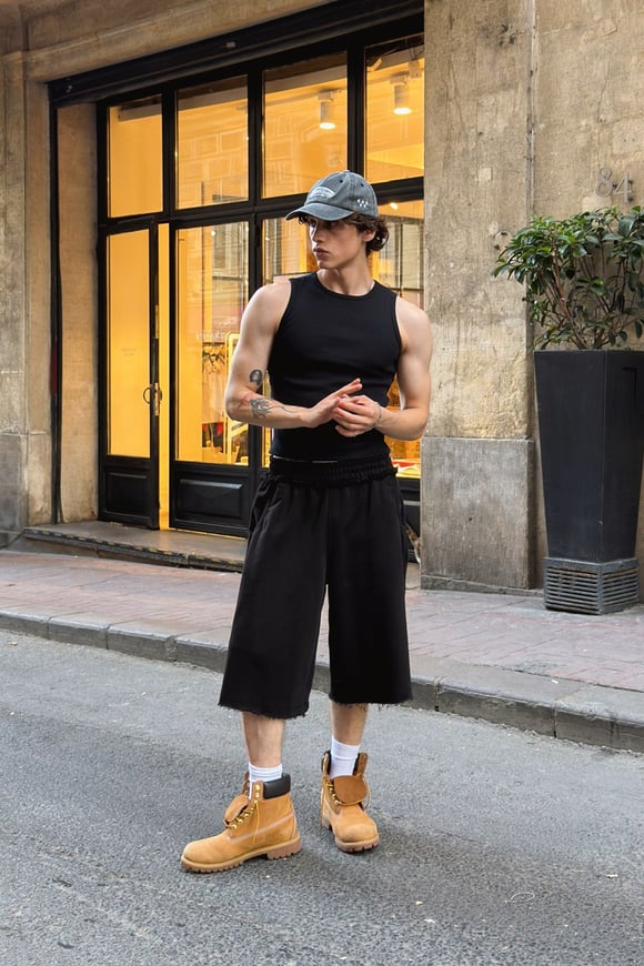 Flaw Atelier Sırt Nakışlı Kalın Kumaş Top Tank Atlet
