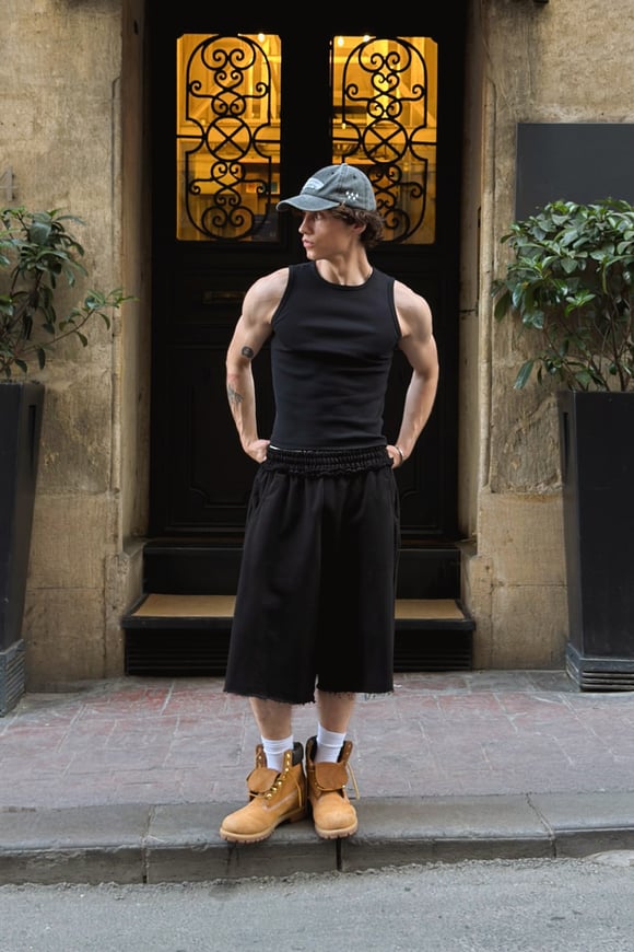 Flaw Atelier Sırt Nakışlı Kalın Kumaş Top Tank Atlet