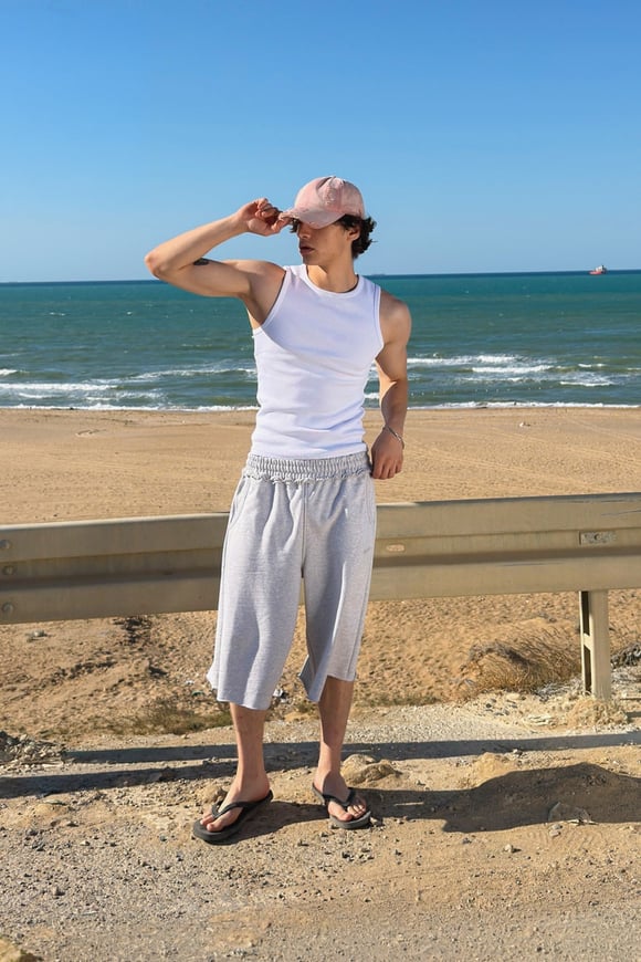 Flaw Atelier Sırt Nakışlı Kalın Kumaş Top Tank Atlet